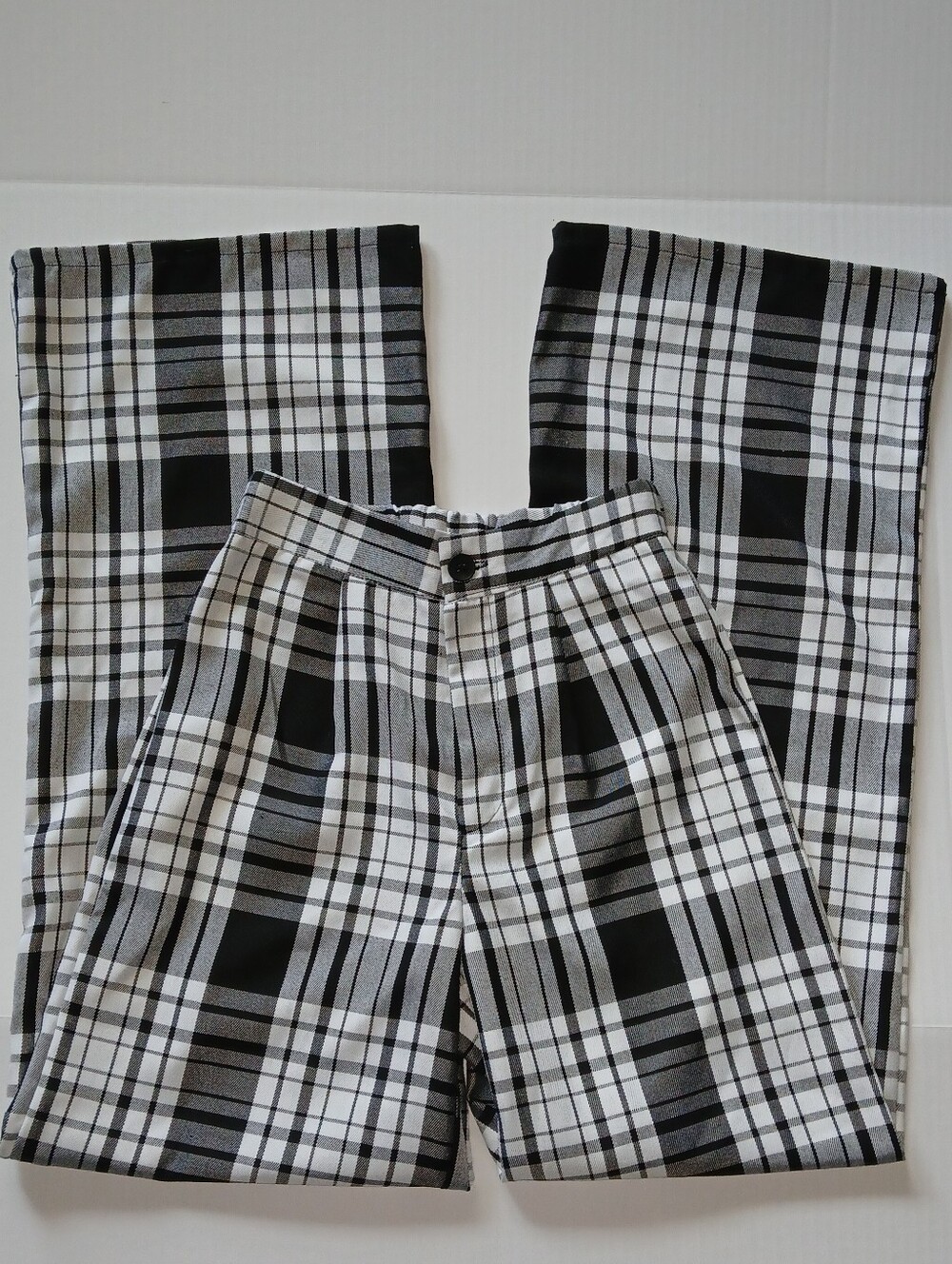 Rue21 Plaid High Waist Wide Leg Pants, 32" Inseam, Comfy